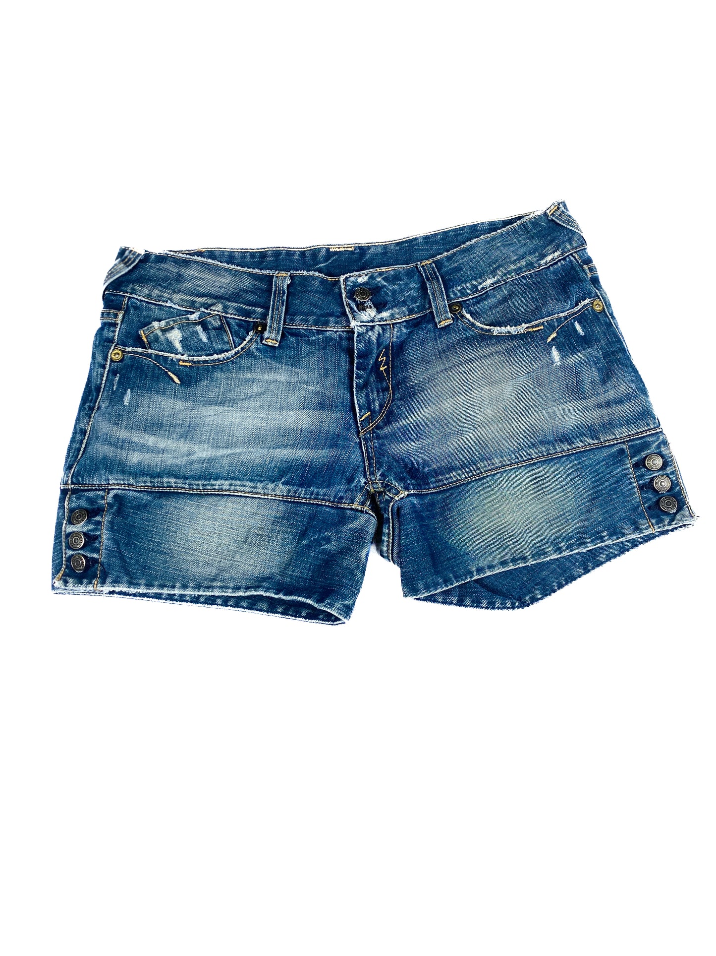 Mini Shorts with Special Buttoning Design