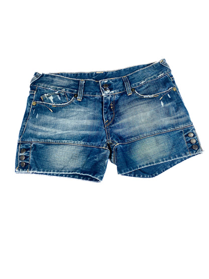 Mini Shorts with Special Buttoning Design