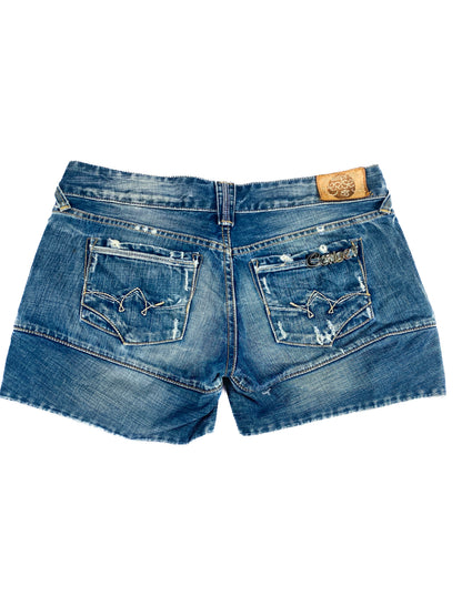 Mini Shorts with Special Buttoning Design