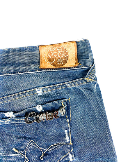Mini Shorts with Special Buttoning Design