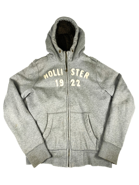 Y2K Fur Lined Hollister Zip-Up Hoodie