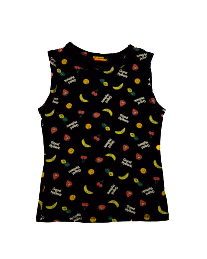 90s Hysteric Black Fruits Tank Top
