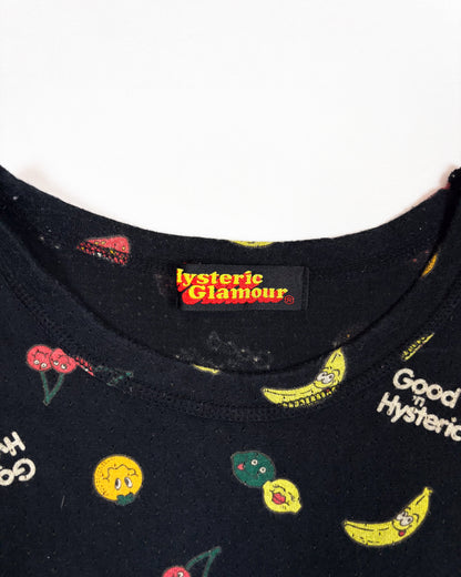 90s Hysteric Black Fruits Tank Top