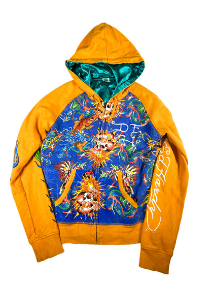 90's Graphic Ed Hardy Panther Zip-Up Hoodie