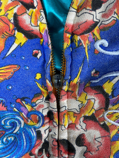 90's Graphic Ed Hardy Panther Zip-Up Hoodie