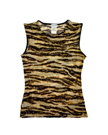 D&G Shear Tiger Print Tank Top