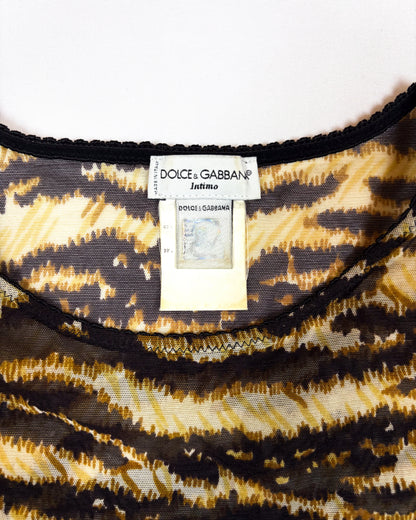 D&G Shear Tiger Print Tank Top