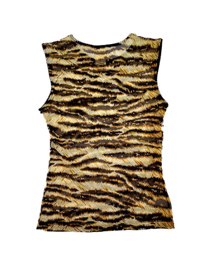 D&G Shear Tiger Print Tank Top