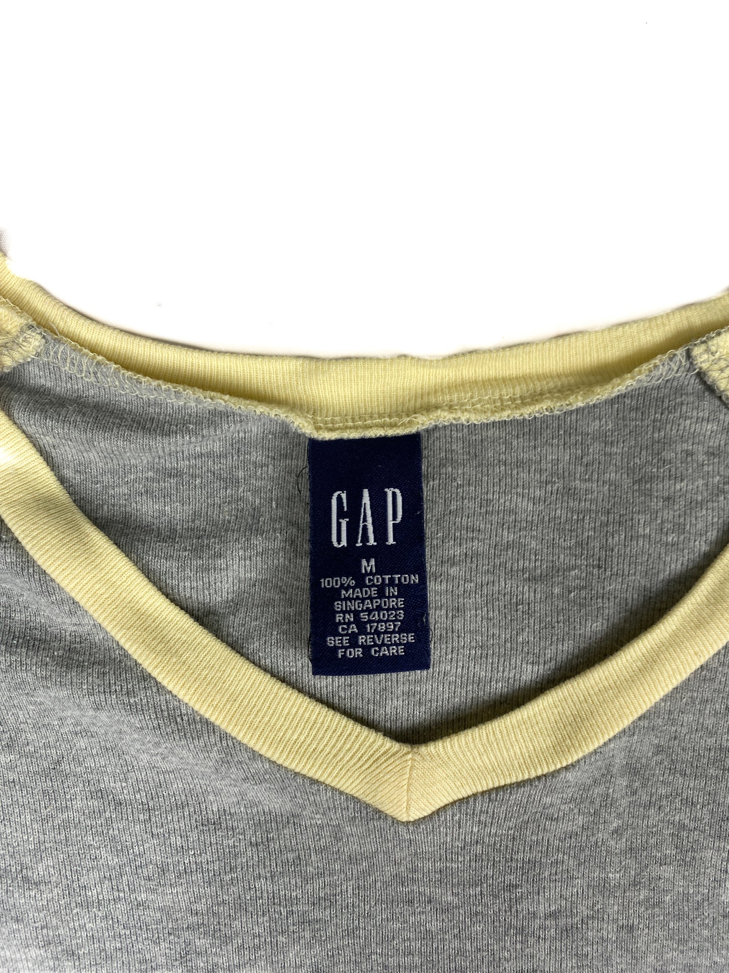 GAP Baby Tee Grey & Yellow