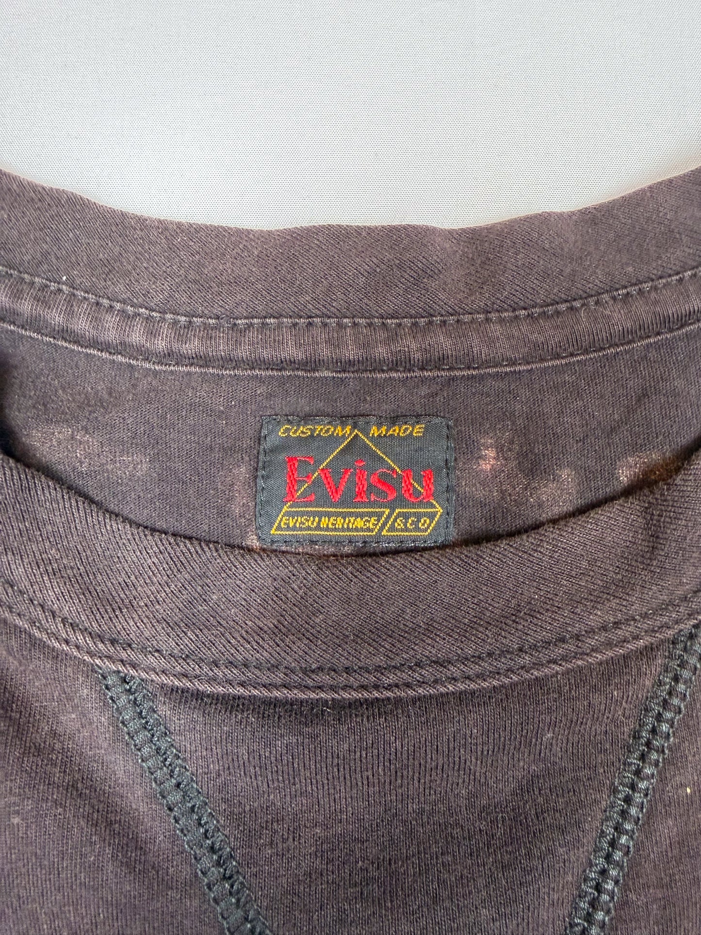 Evisu Brand Logo Tee with Lettering on Back