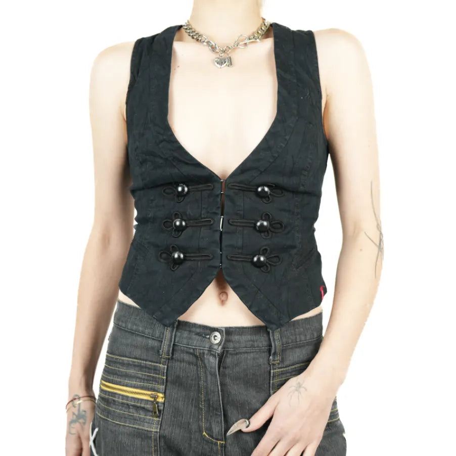 Vintage Black Steampunk Vest