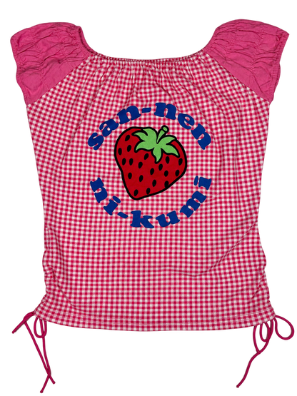 Vintage Strawberry Plaid Tshirt