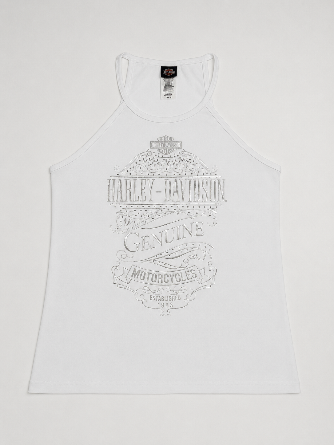 Harley Davidson White Halter Top