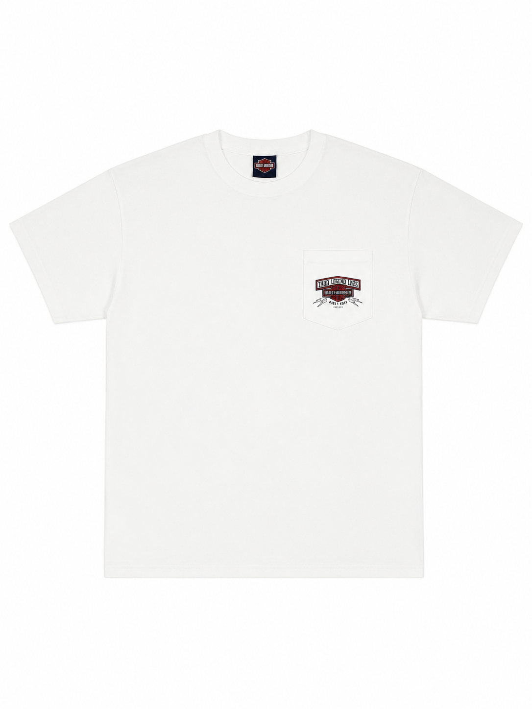Harley Davidson White Pocket T-shirt