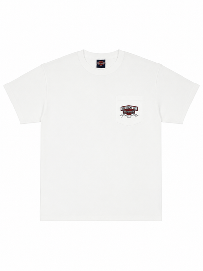 Harley Davidson White Pocket T-shirt