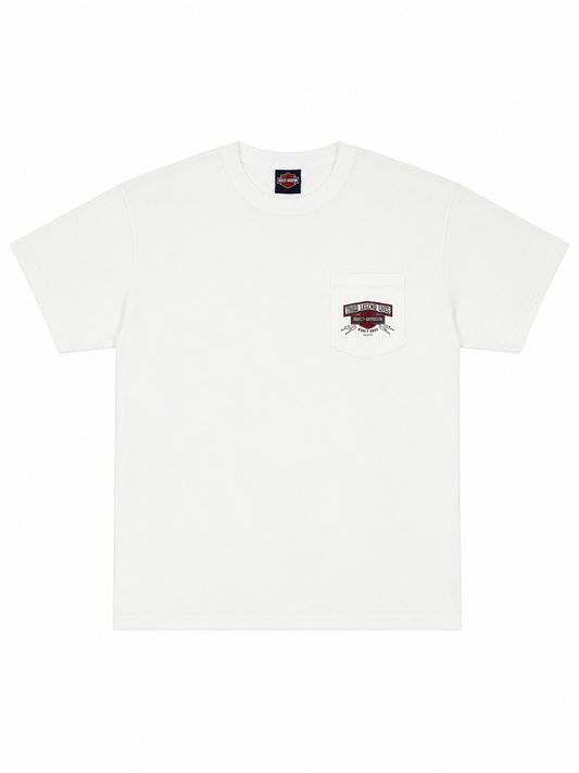 Harley Davidson White Pocket T-shirt