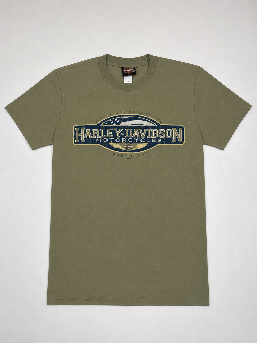 Harley Davidson Army Green Logo T-shirt