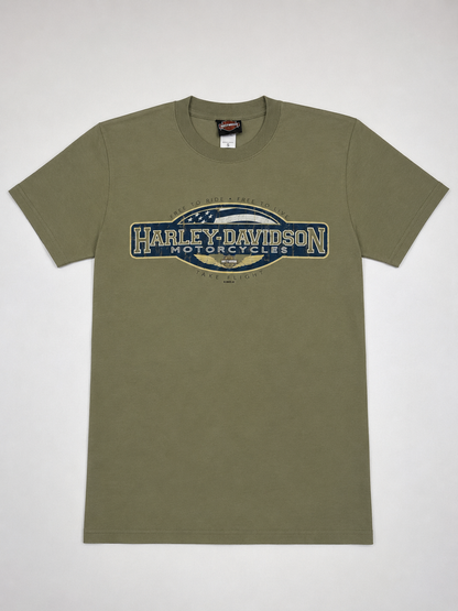 Harley Davidson Army Green Logo T-shirt