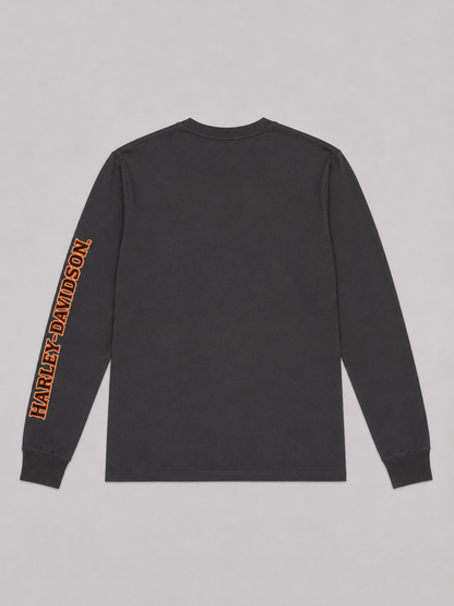 Harley Davidson Grey Logo Long Sleeve