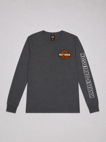 Harley Davidson Grey Logo Long Sleeve