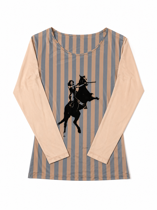 Cydn3yyy Horse Rider Long Sleeve Graphic