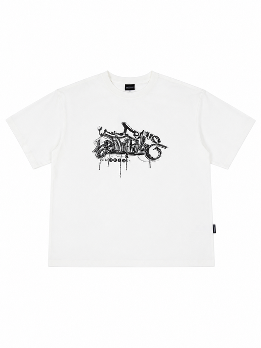 Southpole Legacy Rhinestone White Tshirt
