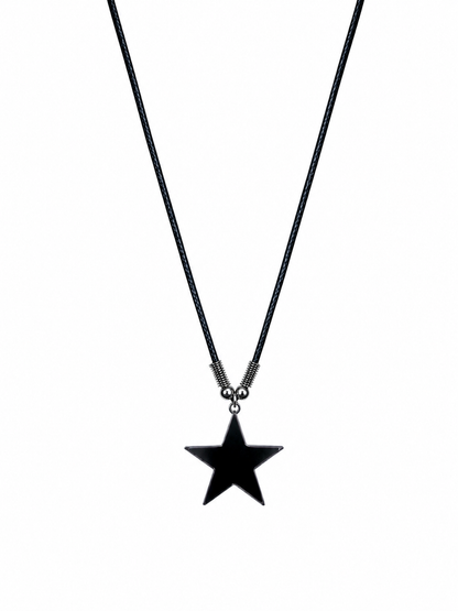 Star Pendant - Leather Cord