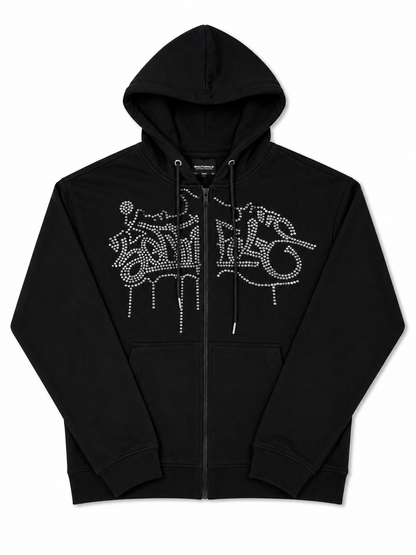 Southpole Legacy Rhinestone Black Zip Hoodie