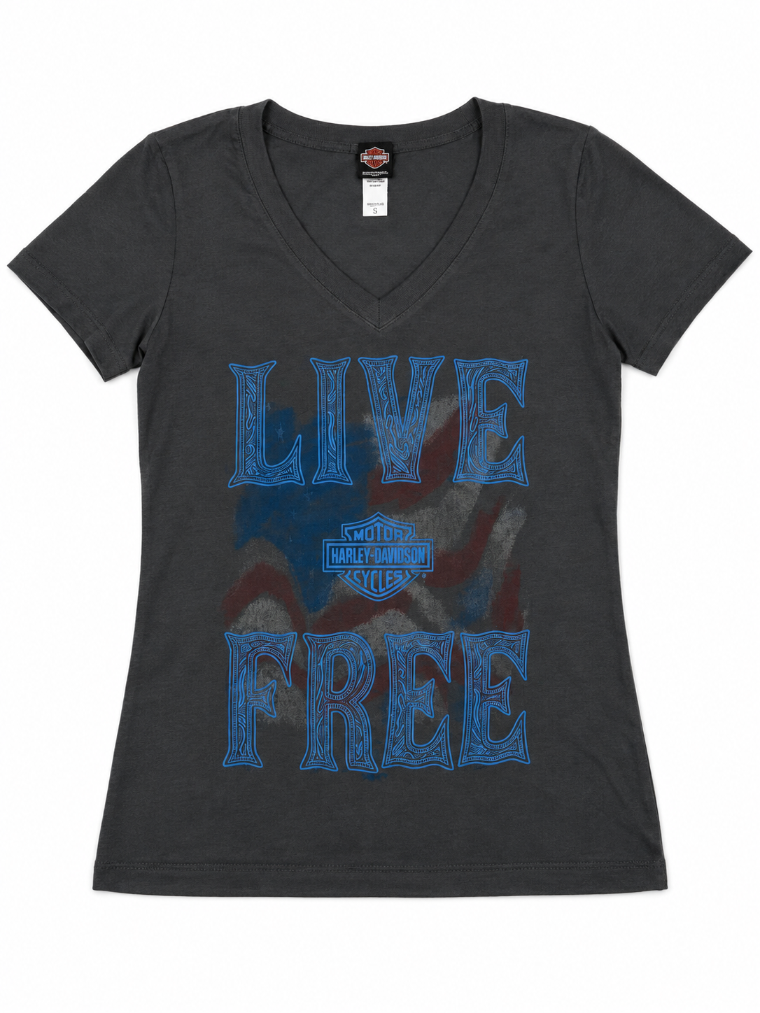 Harley Davidson Graphic V-Neck T-Shirt
