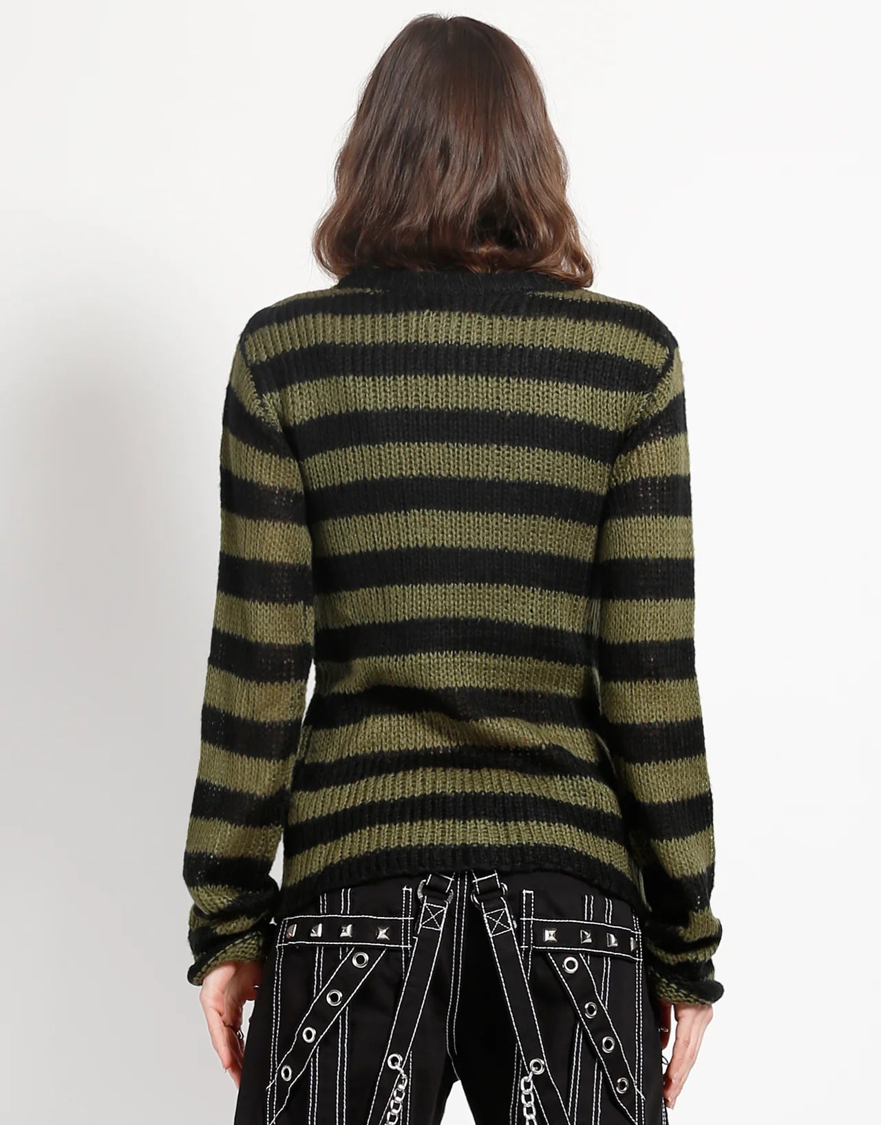 Tripp NYC Rag Stripe Sweater Army