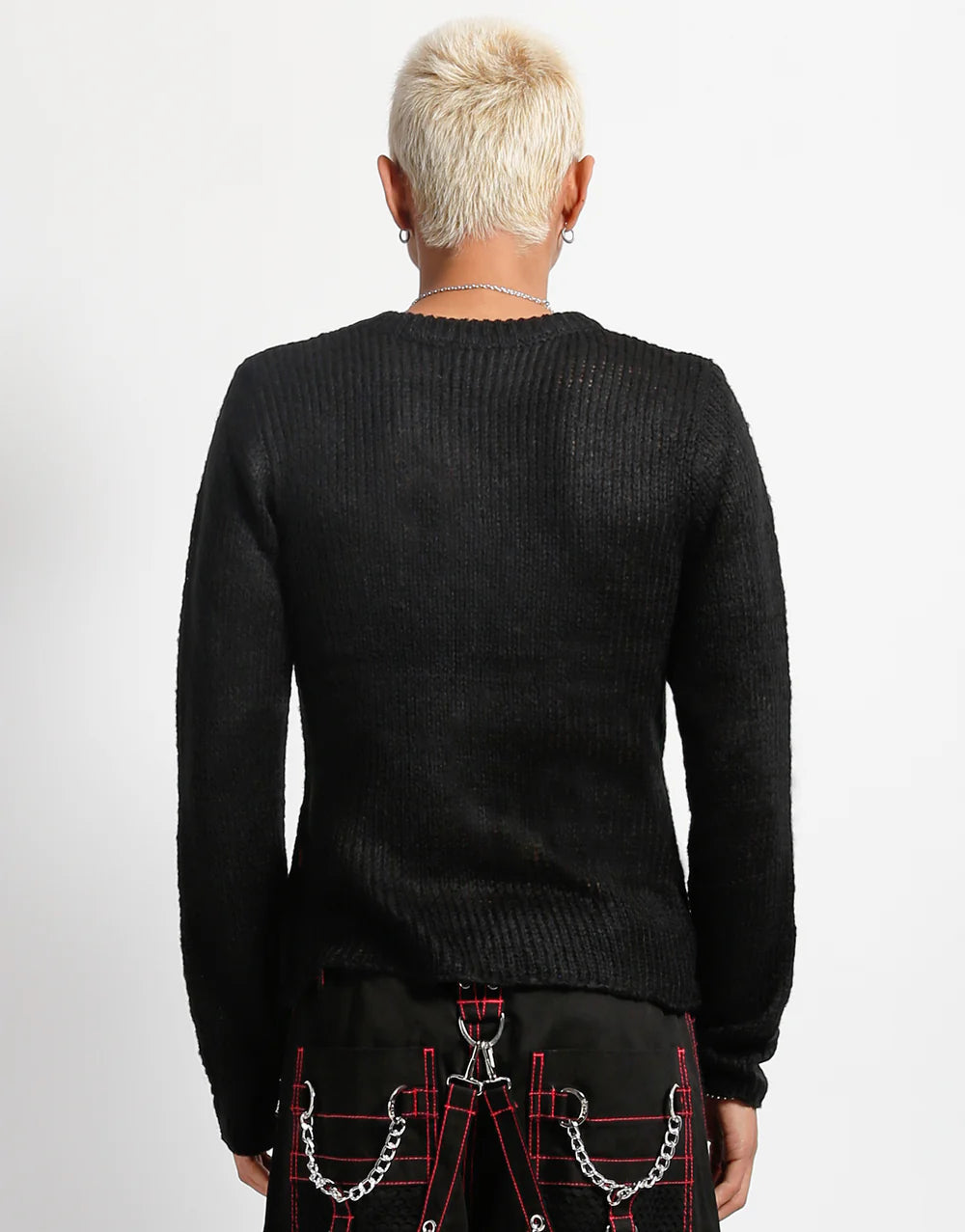 Tripp NYC Rag Stripe Sweater Black - Rogue