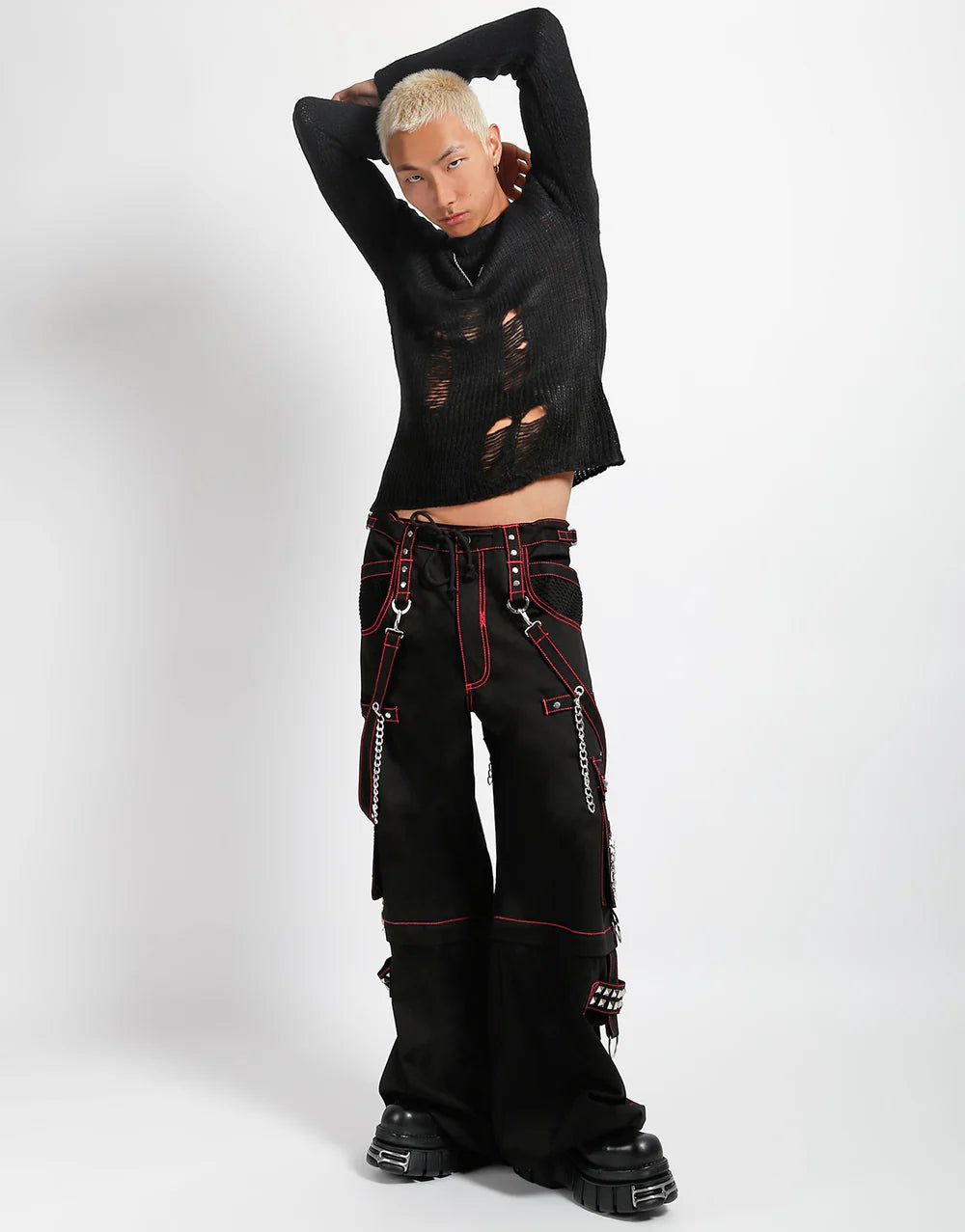 Tripp NYC Rag Stripe Sweater Black - Rogue