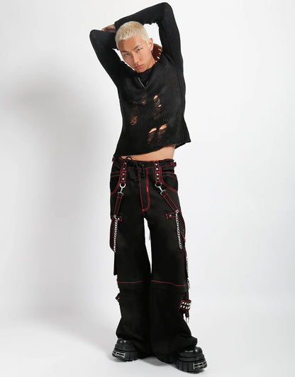 Tripp NYC Rag Stripe Sweater Black - Rogue