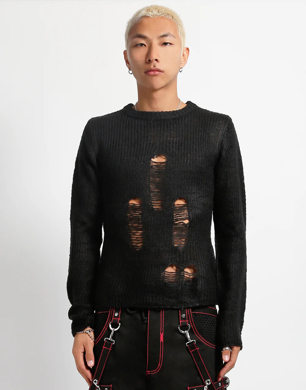 Tripp NYC Rag Stripe Sweater Black - Rogue