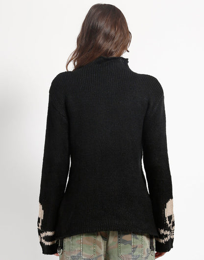 Tripp NYC Skull Sweater Ivory Skull
