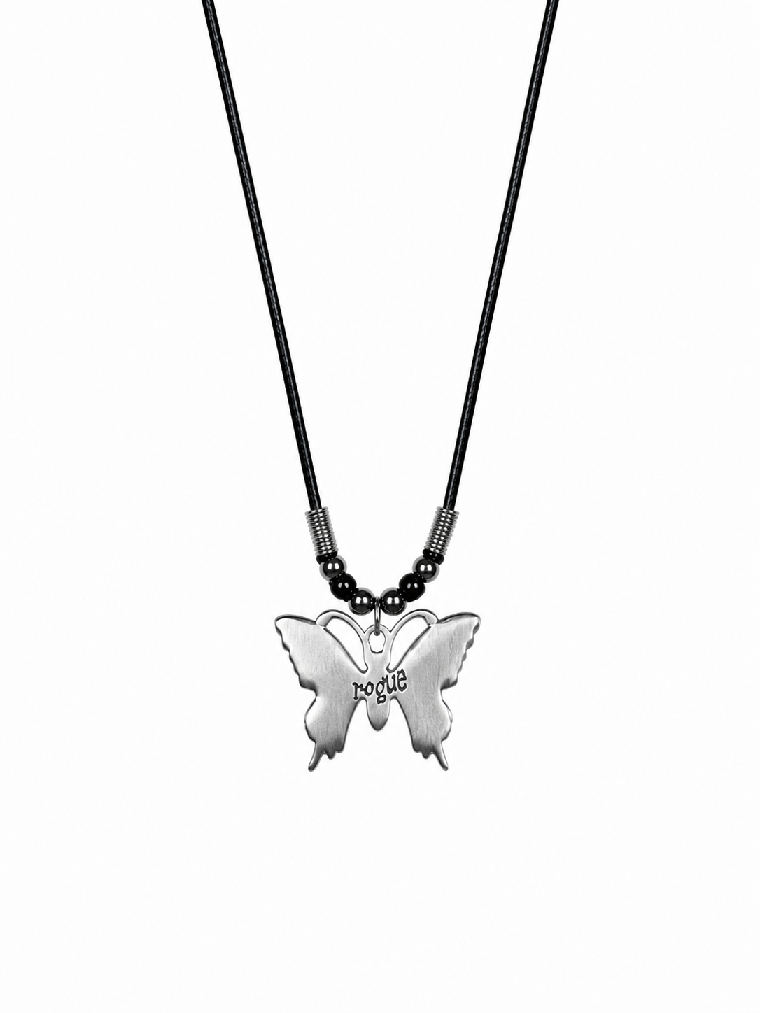 Butterfly Pendant - Leather Cord