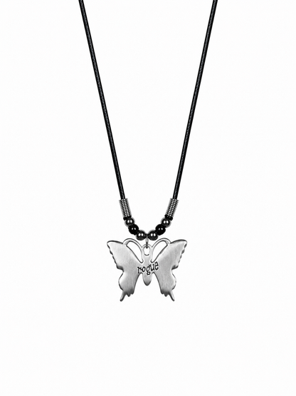 Butterfly Pendant - Leather Cord