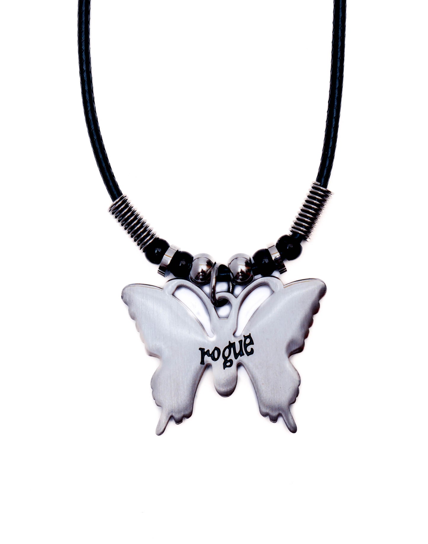 Butterfly Pendant - Leather Cord