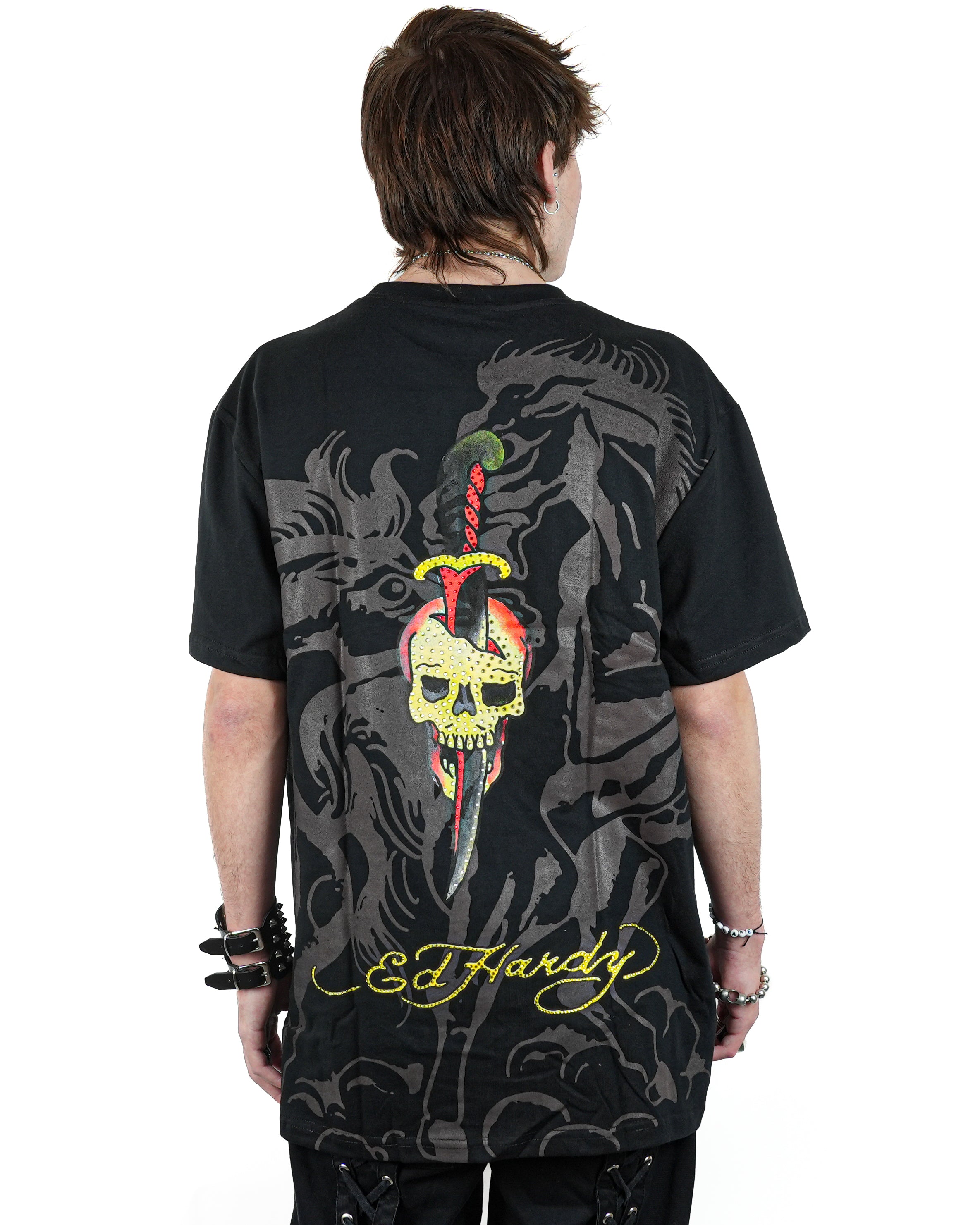 【Sculptor X Ed Hardy】オフショルTシャツ ブラック ED HARDY Womens Off The Shoulder Top - BLACK | Tillys