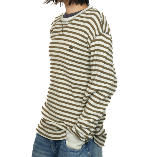 Striped Brown Vintage Timberland Long-Sleeves