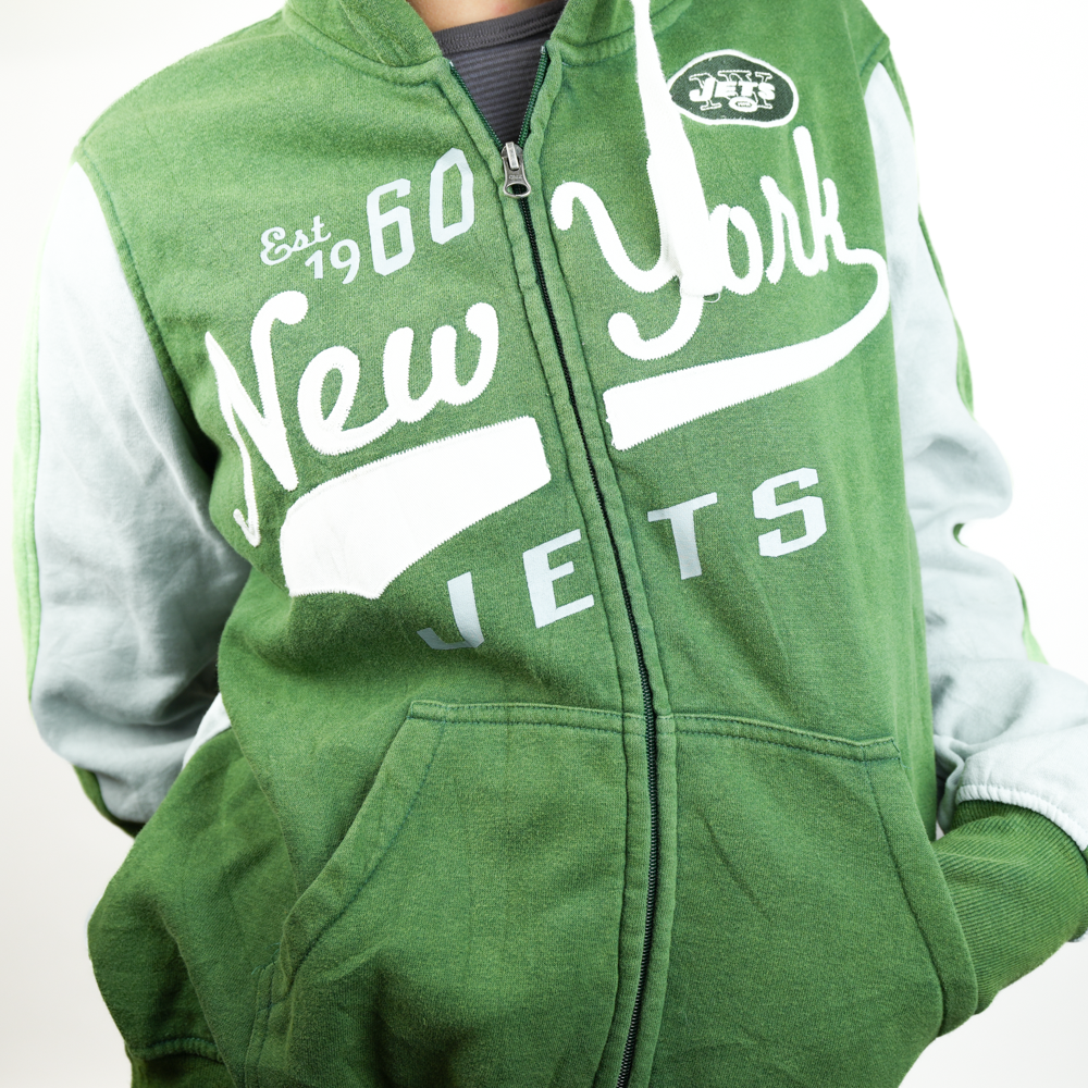 NFL 1960s New York Jets Green Zip-Up