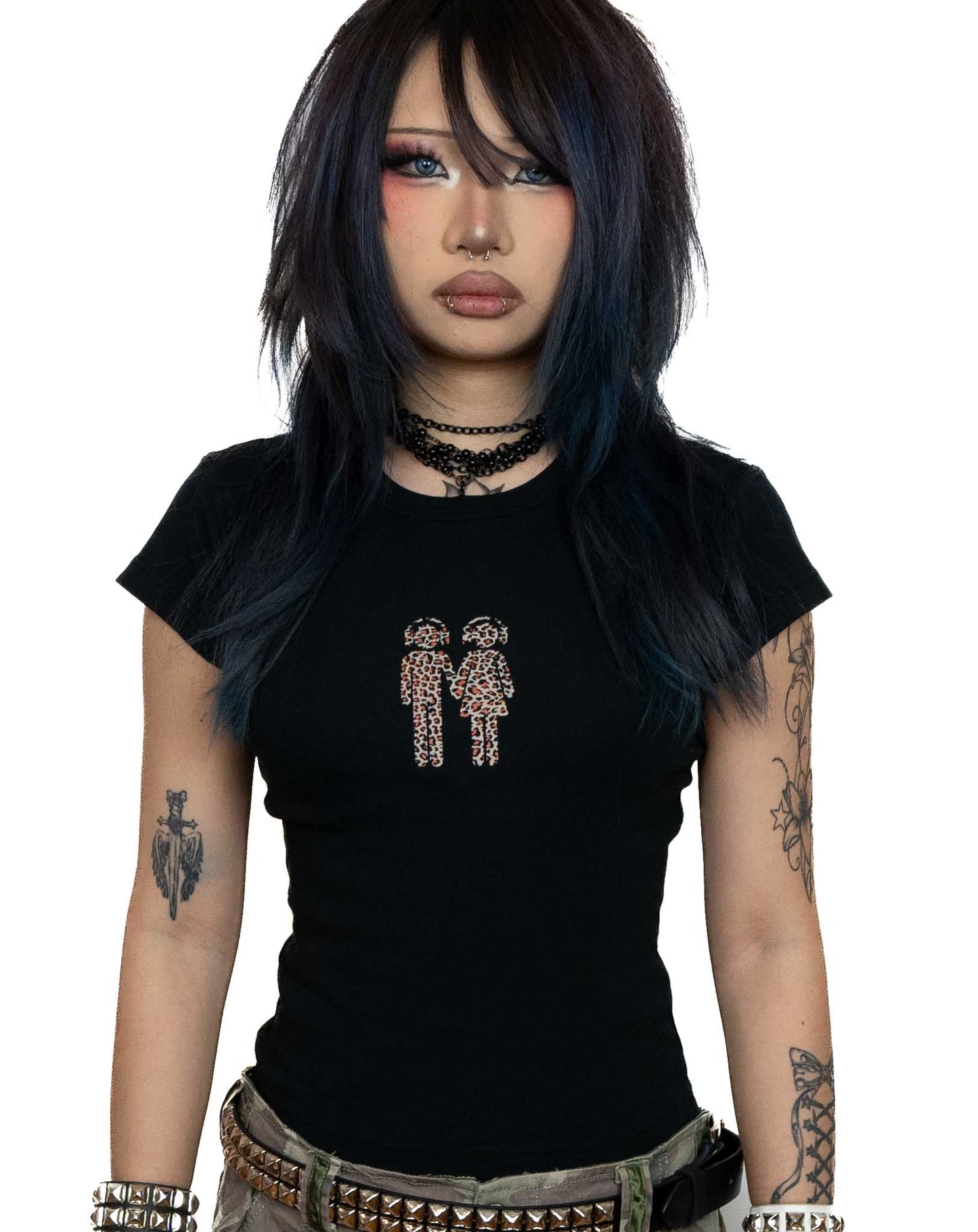 Leopard Headphones Baby Tee