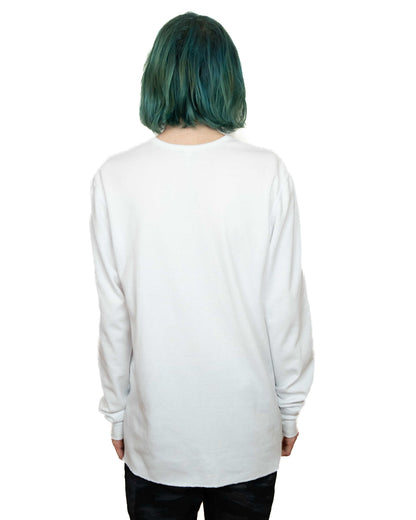 White Leopard Skull and Crossbones Long-Sleeve