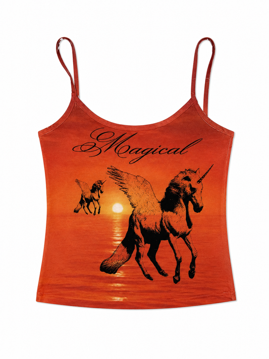 Cydn3yyy Magical Pegasus Dot Graphic Tank