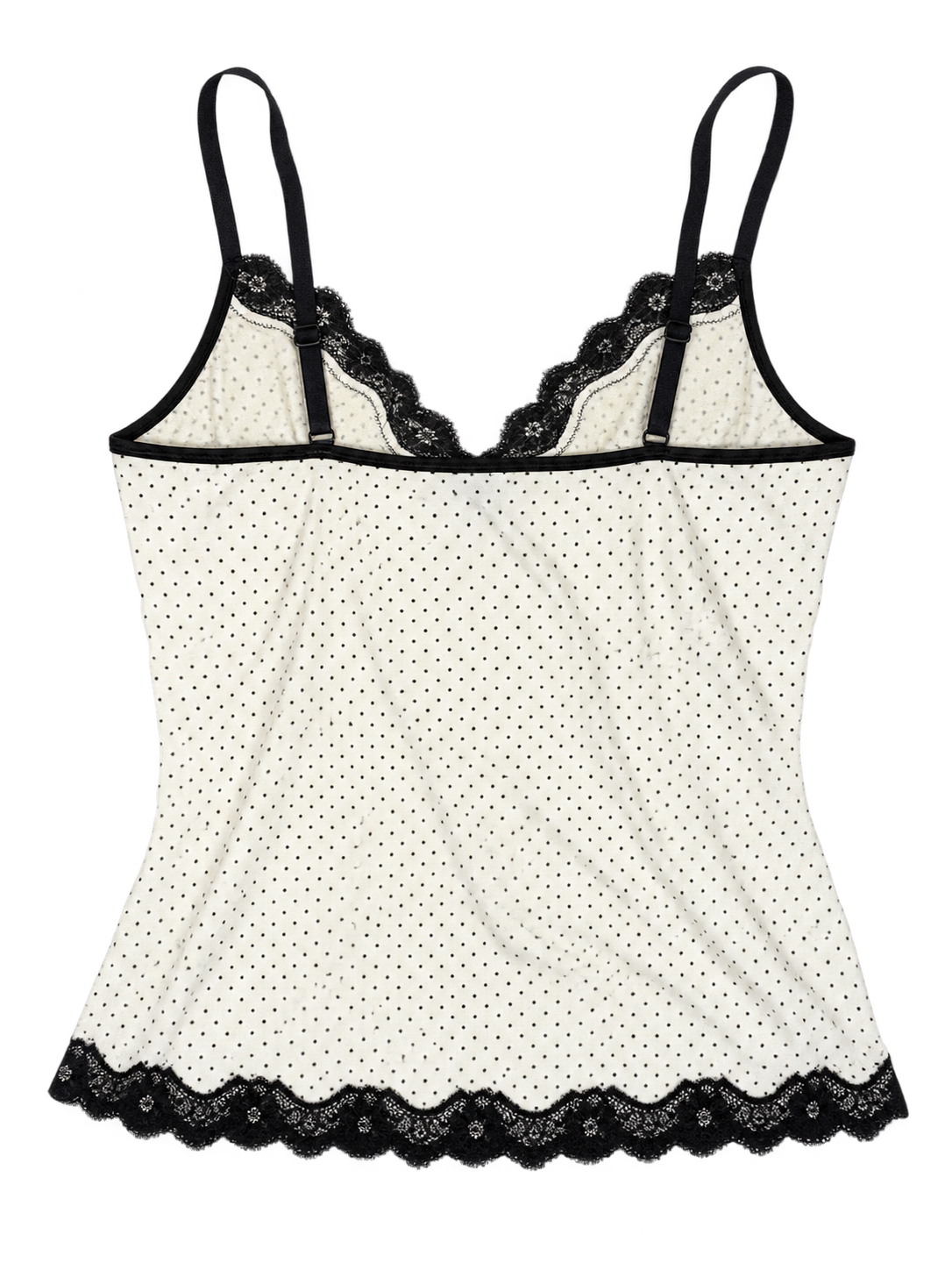 Vintage Polka-dot Lace Tank Top