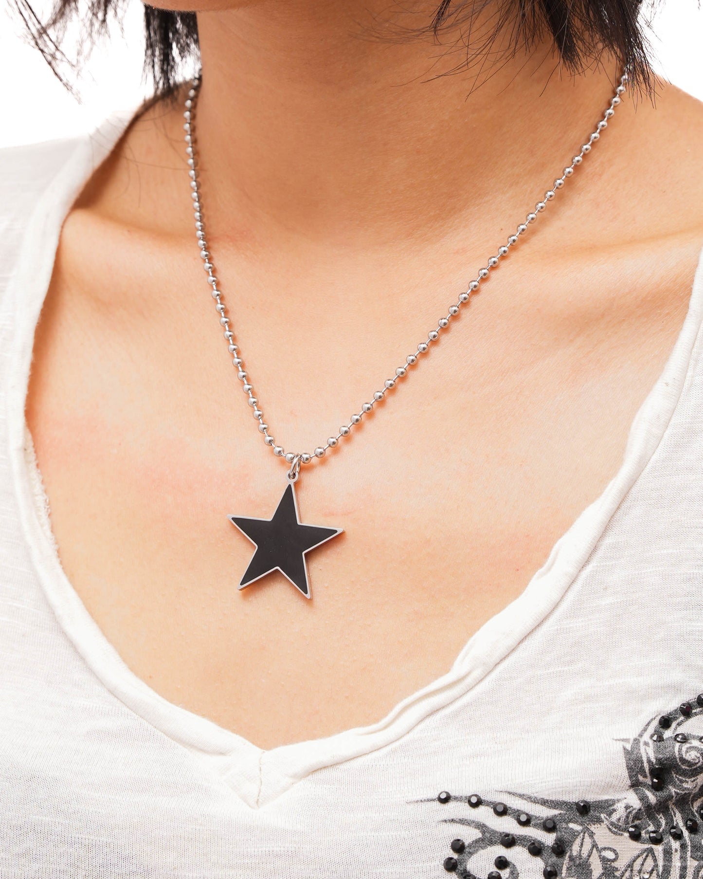 Star Pendant - Steel Chain