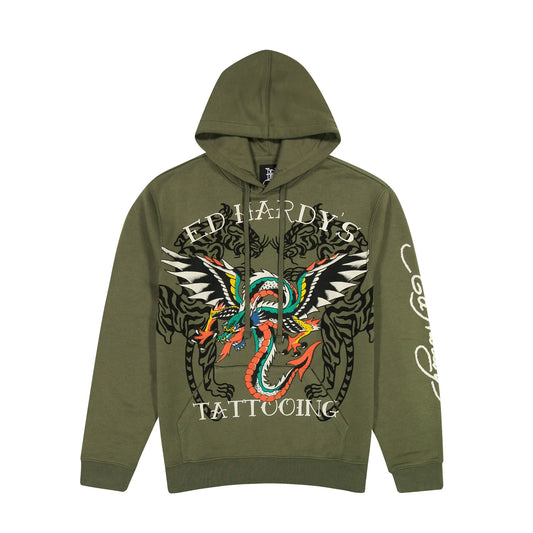 Ed Hardy Dragon Wings Pullover Hoodie