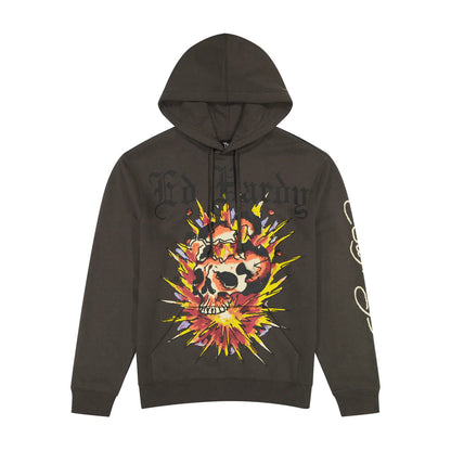 Ed Hardy Exploding Skull Pullover Hoodie