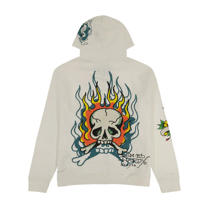 Ed Hardy Flame Skull Hoodie