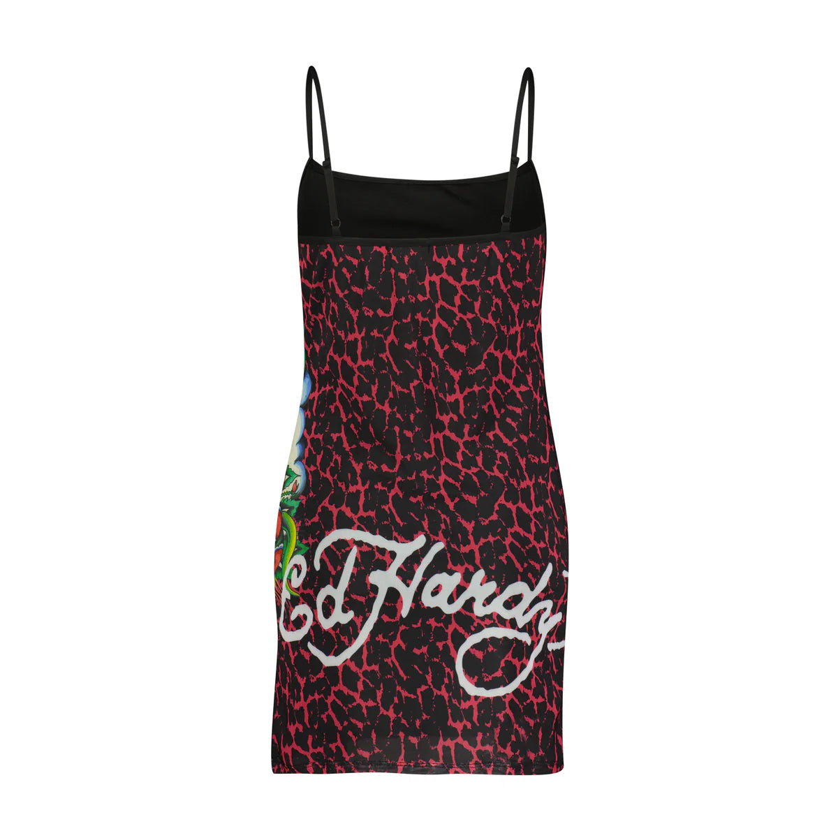Ed Hardy Cobra Roses Mesh Dress